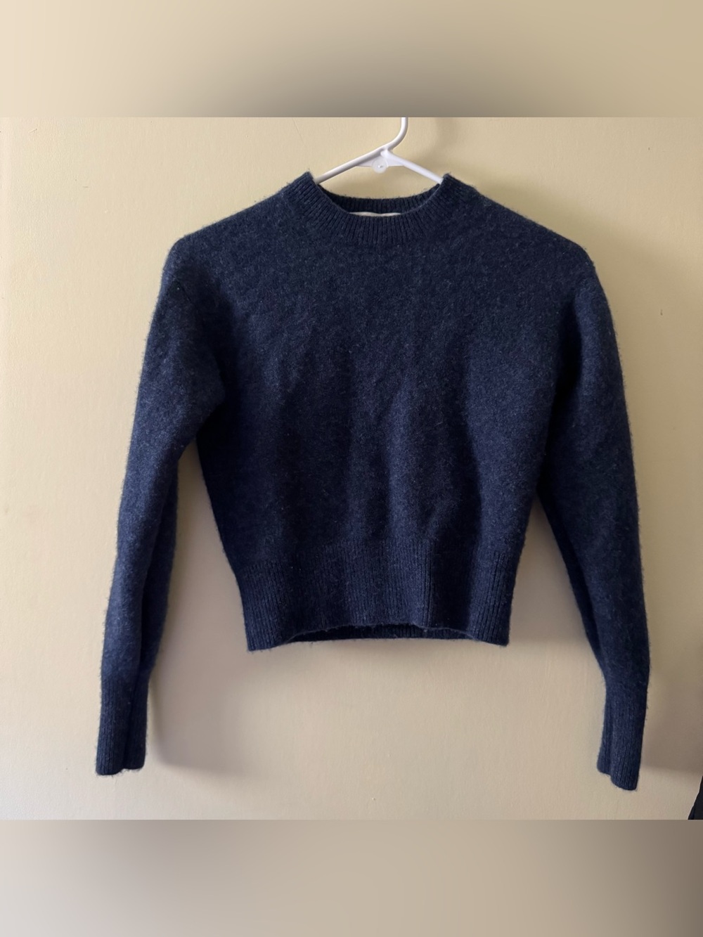 *Shrunken* Buck Mason Idyllwild Cashmere Sweater in Rainstorm Heather Blue ๐ - Picture 3 of 6